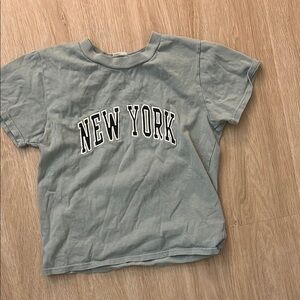 Brandy Melville Gray Short Sleeve Tee New York Print
